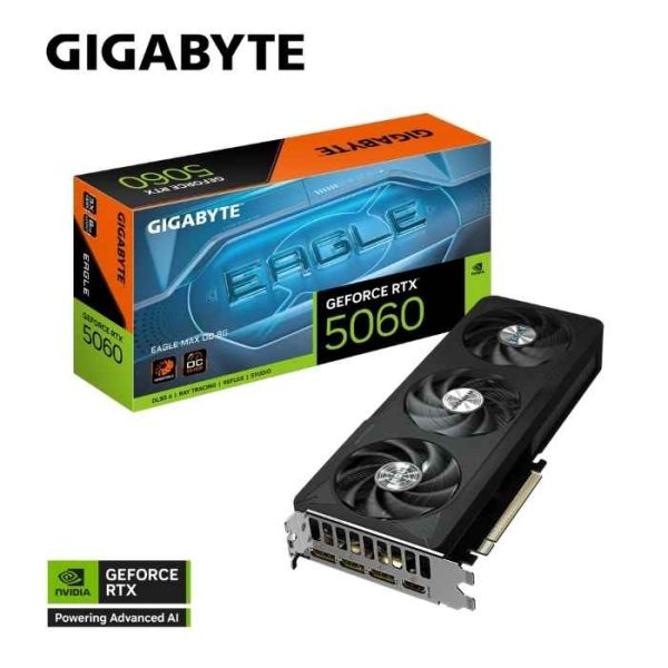 Tarjeta de Video Gigabyte GeForce RTX 5060 EAGLE MAX OC 8GB