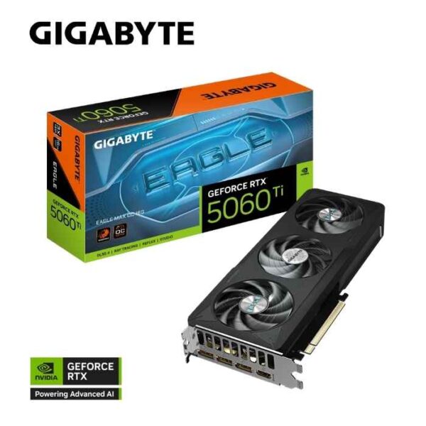 Tarjeta de Video Gigabyte GeForce RTX 5060 Ti EAGLE MAX OC 16GB GDDR7