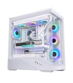 Case Gamer LIAN LI V100R (V100RW WHITE) 4 FAN ARGB Vidrio Templado