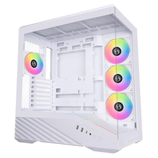 Case Gamer LIAN LI V100R (V100RW WHITE) 4 FAN ARGB Vidrio Templado