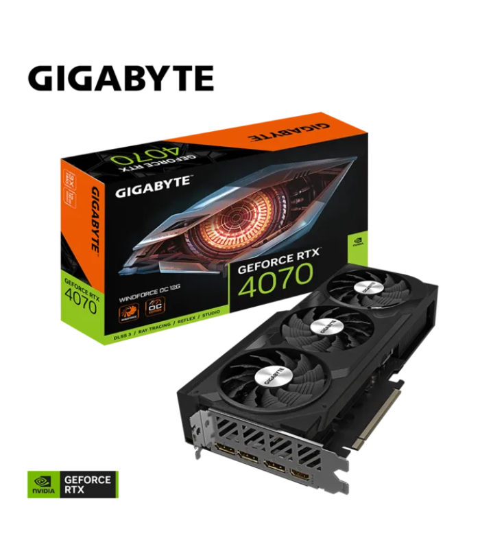 Tarjeta de Video Gigabyte RTX 4070 WINDFORCE OC 12GB