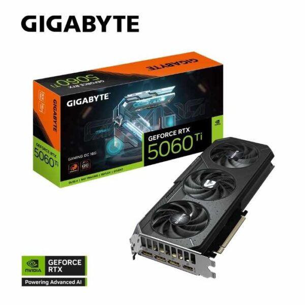 Tarjeta de Video Gigabyte Geforce RTX 5060 TI GAMING OC 16GB GDDR7