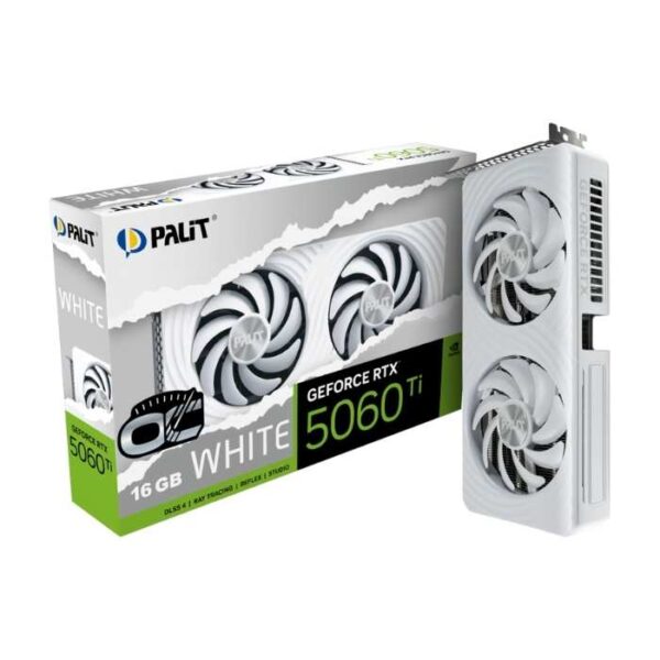 Tarjeta de Video PALIT Geforce RTX 5060 TI White 16GB OC GDDR7