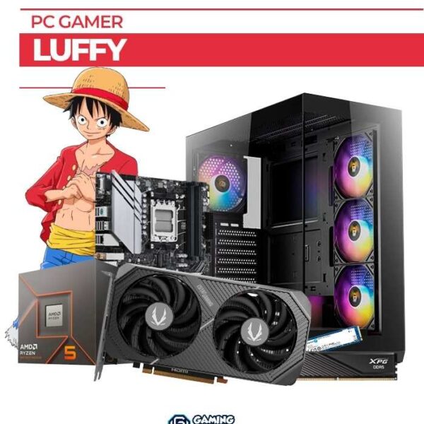 PC Gamer Luffy Ryzen 5 8400F RTX 5050 16GB RAM SSD 1TB Gaming AM5