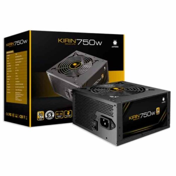Fuente de Poder Antryx Kirin Gold Lite 750W 80 Plus Gold