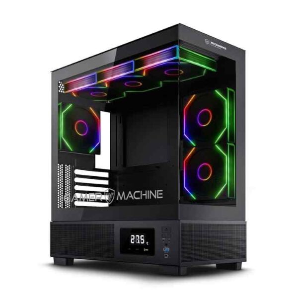 CASE MICRONICS VULKANO BLACK MIC FC1001 6 FANS ARGB DISPLAY
