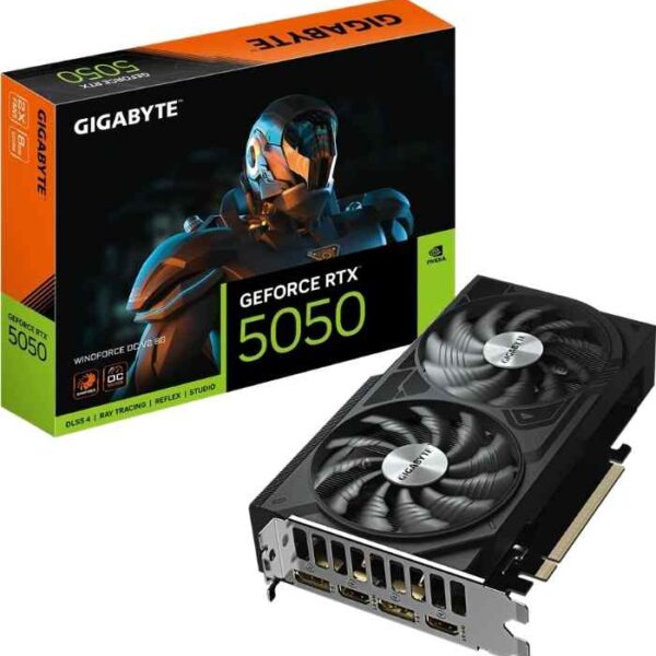 TARJETA DE VIDEO NVIDIA GIGABYTE RTX 5050 WINDFORCE OC V2 8GB GDDR7