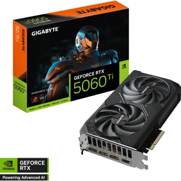 Tarjeta De Video Gigabyte GEFORCE RTX 5060 TI WINDOFORCE OC 8GB GDDR7