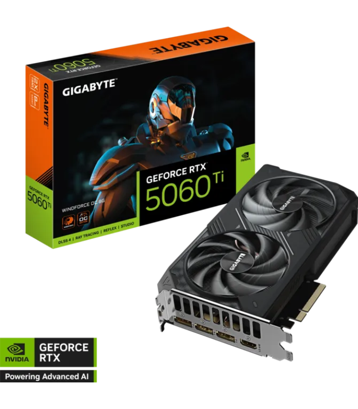 Tarjeta de Video Gigabyte GeForce RTX 5060 Ti WINDFORCE OC 8GB GDDR7